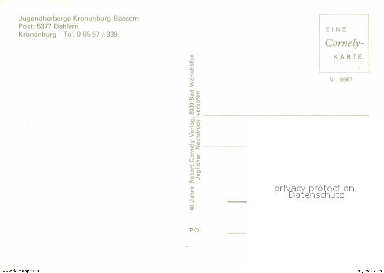 72719425 Dahlem Kall Jugendherberge Kronenburg Baasem Dahlem Kall - Sonstige & Ohne Zuordnung