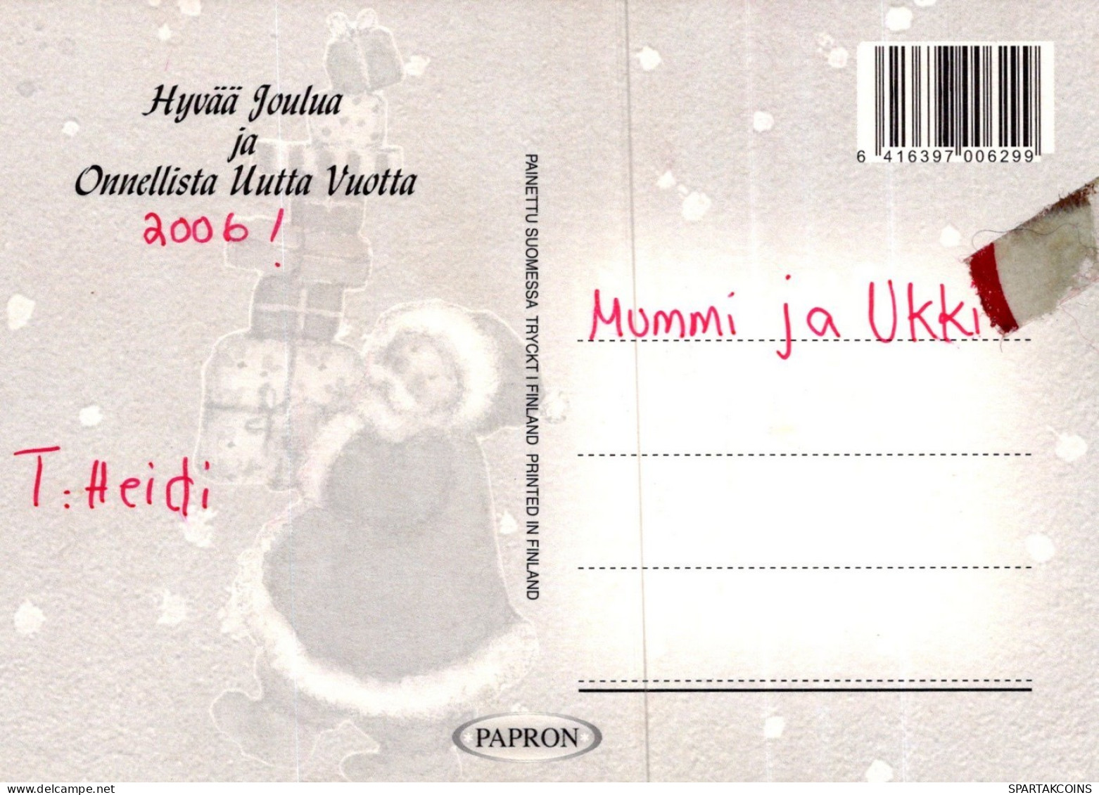 PAPÁ NOEL Animales NAVIDAD Fiesta Vintage Tarjeta Postal CPSM #PAK512.ES - Santa Claus