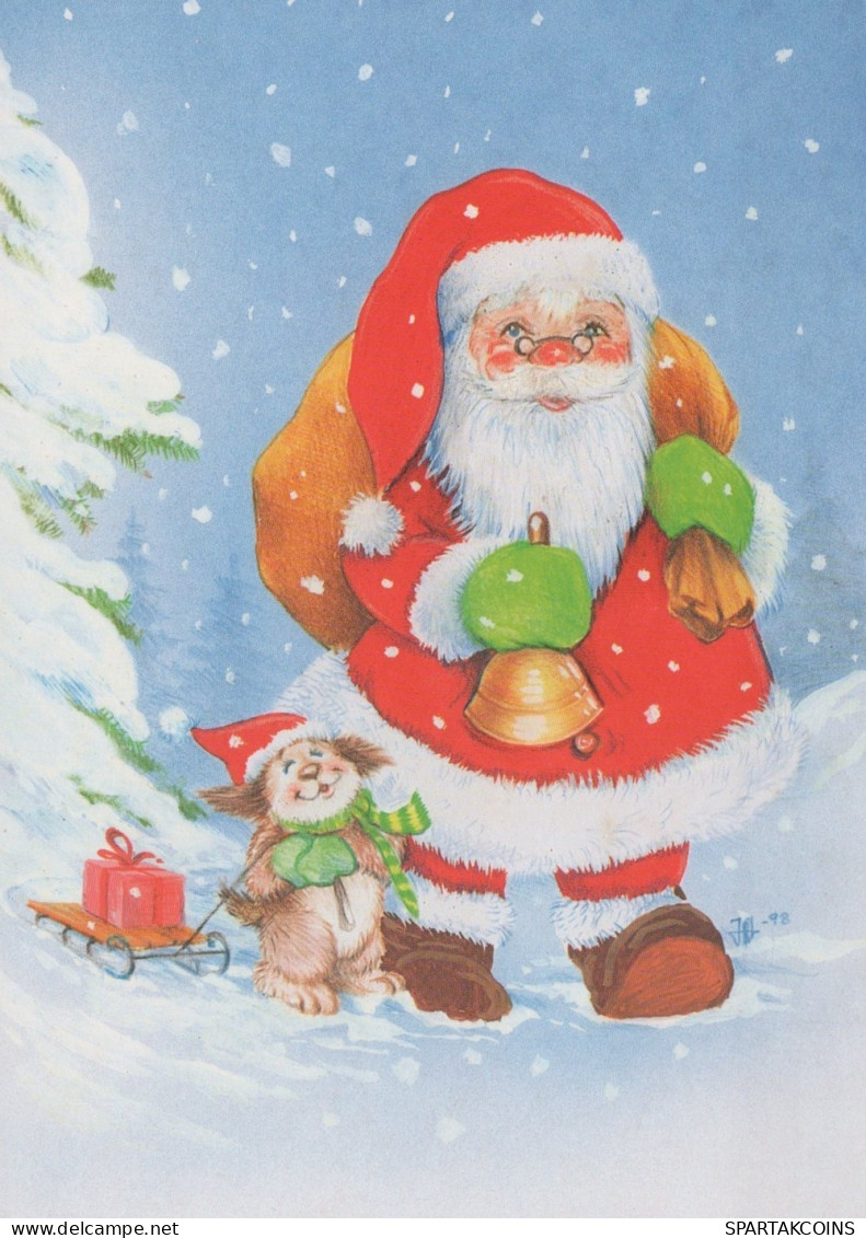 PAPÁ NOEL NAVIDAD Fiesta Vintage Tarjeta Postal CPSM #PAJ599.ES - Santa Claus