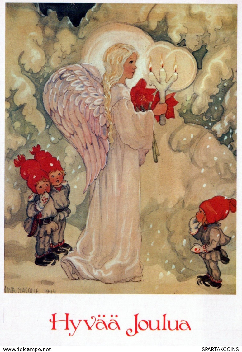 ÁNGEL NAVIDAD Vintage Tarjeta Postal CPSM #PAJ336.ES - Angels