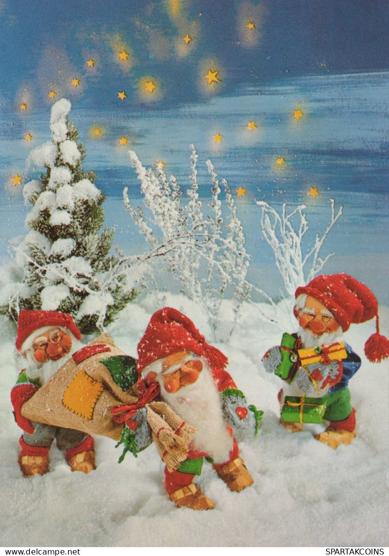 PAPÁ NOEL NAVIDAD Fiesta Vintage Tarjeta Postal CPSM #PAK018.ES - Santa Claus