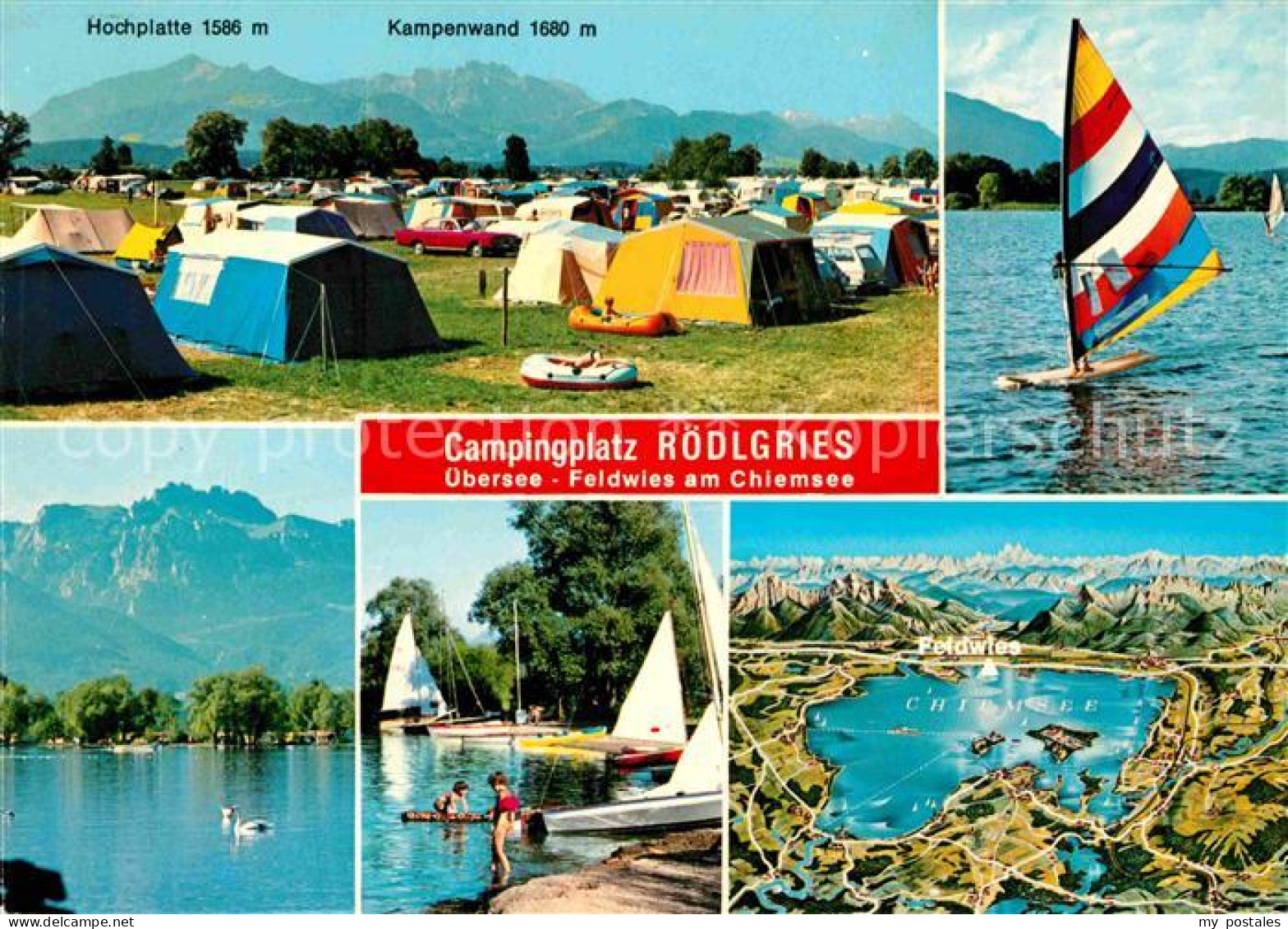 72719413 Uebersee Campingplatz Roedlgries Seglerhafen Windsurfen Alpenpanorama U - Other & Unclassified