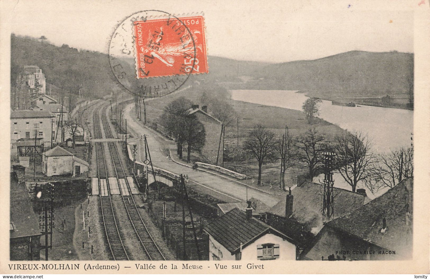 08 Vireux Molhain Vallée De La Meuse Vue Sur Givet CPA Voies De Chemin De Fer - Sonstige & Ohne Zuordnung