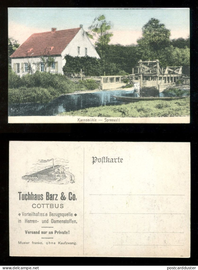 Kannomühle Spreewald Germany C1905-07 Cottbus ADVERTISING Postcard (h892) - Cottbus