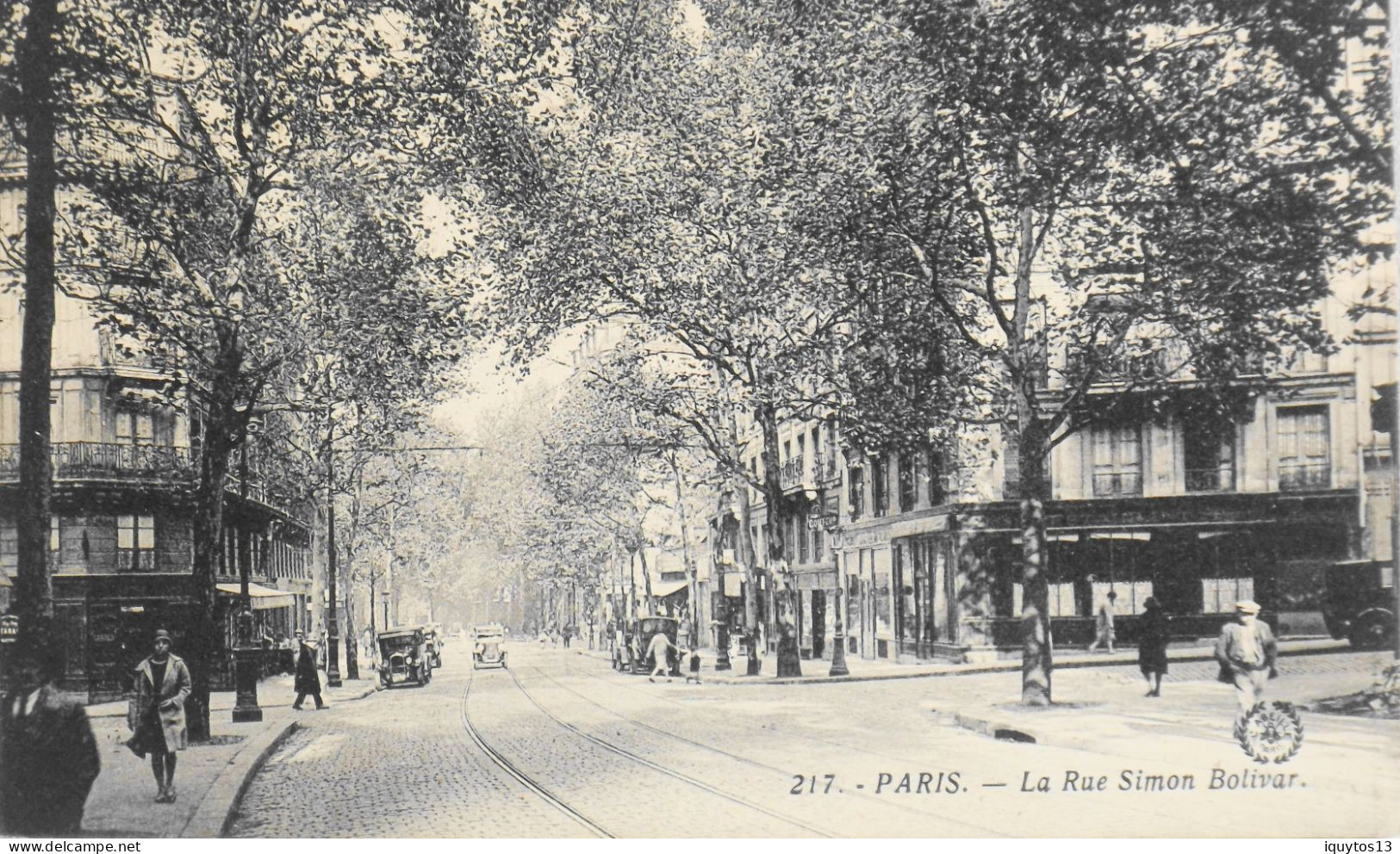 CPA. [75] > PARIS > N° 217 - La Rue Simon Bolivar - Belle Animation - 1937 - TBE - Paris (19)