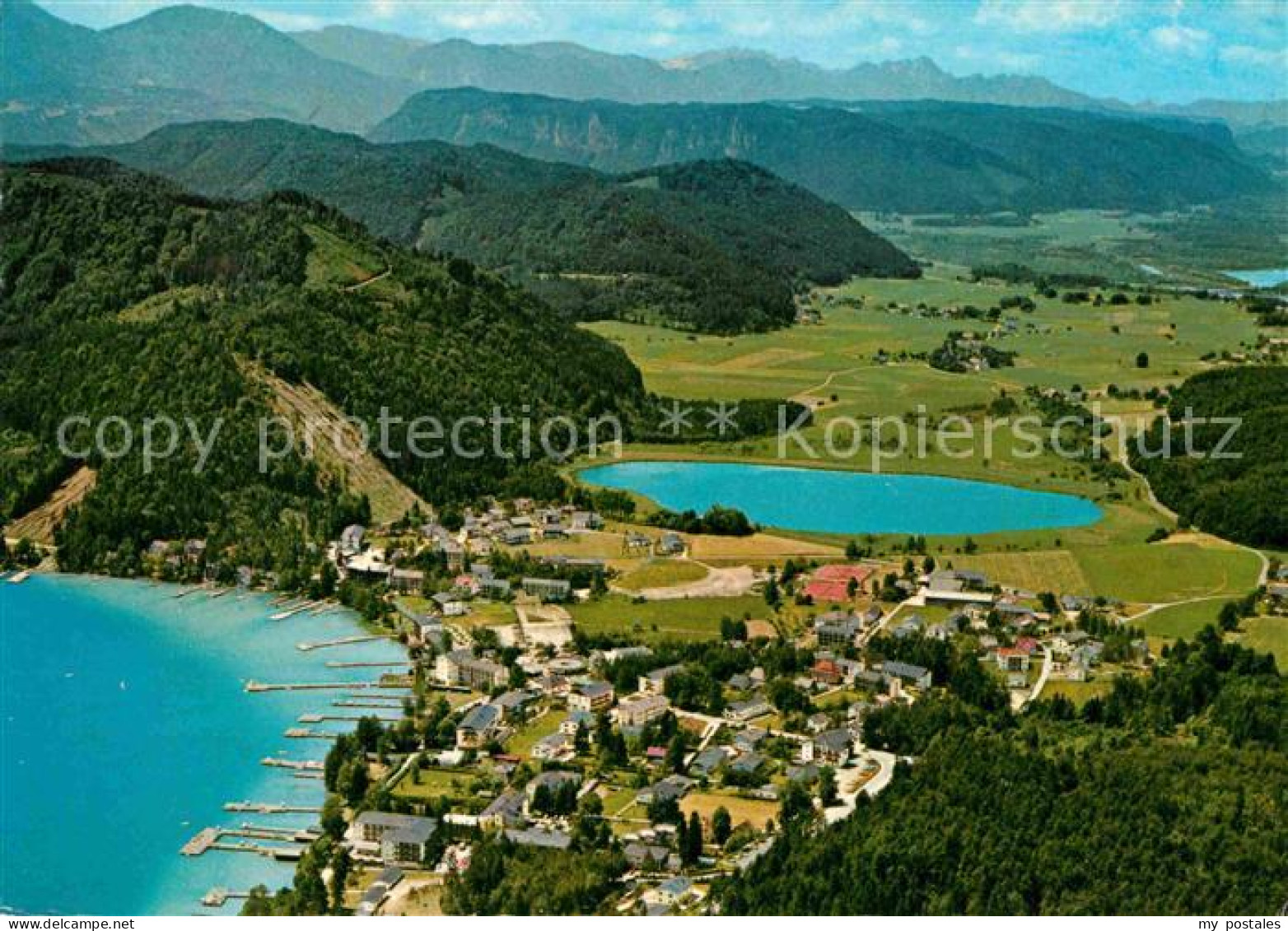 72719396 Seelach Klopeinersee Ferienort Kleinsee Alpenpanorama Fliegeraufnahme S - Autres & Non Classés