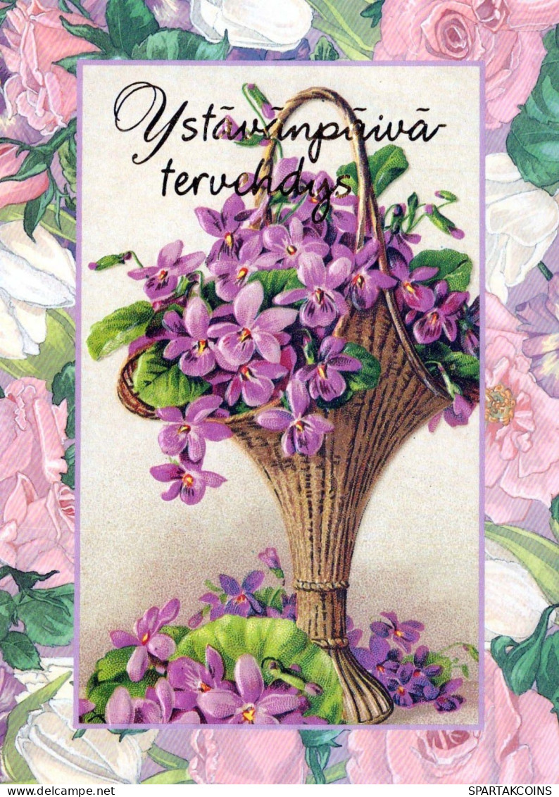 FLOWERS Vintage Ansichtskarte Postkarte CPSM #PBZ810.DE - Blumen