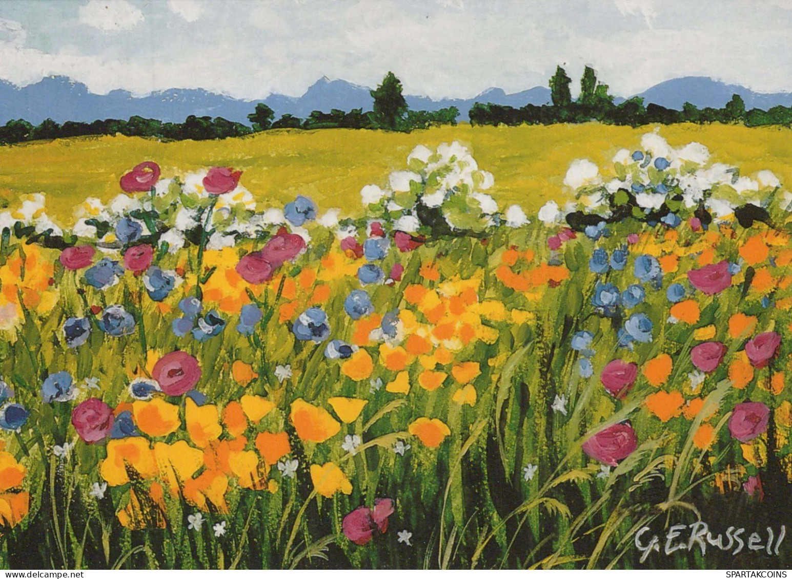 FLOWERS Vintage Ansichtskarte Postkarte CPSM #PBZ508.DE - Blumen