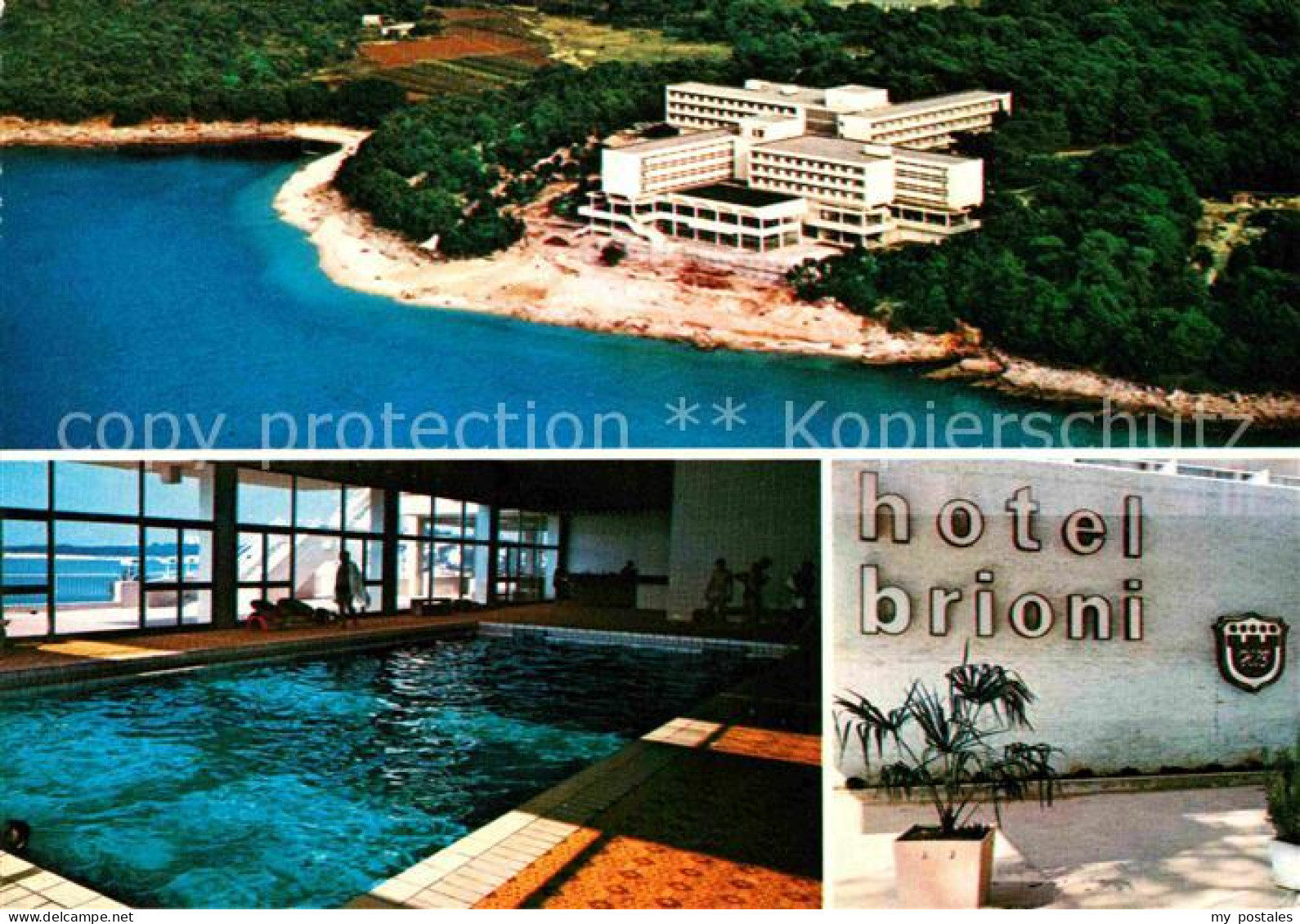 72719385 Pola Pula Croatia Hotel Britin Strand Hallenbad Fliegeraufnahme  - Croatie