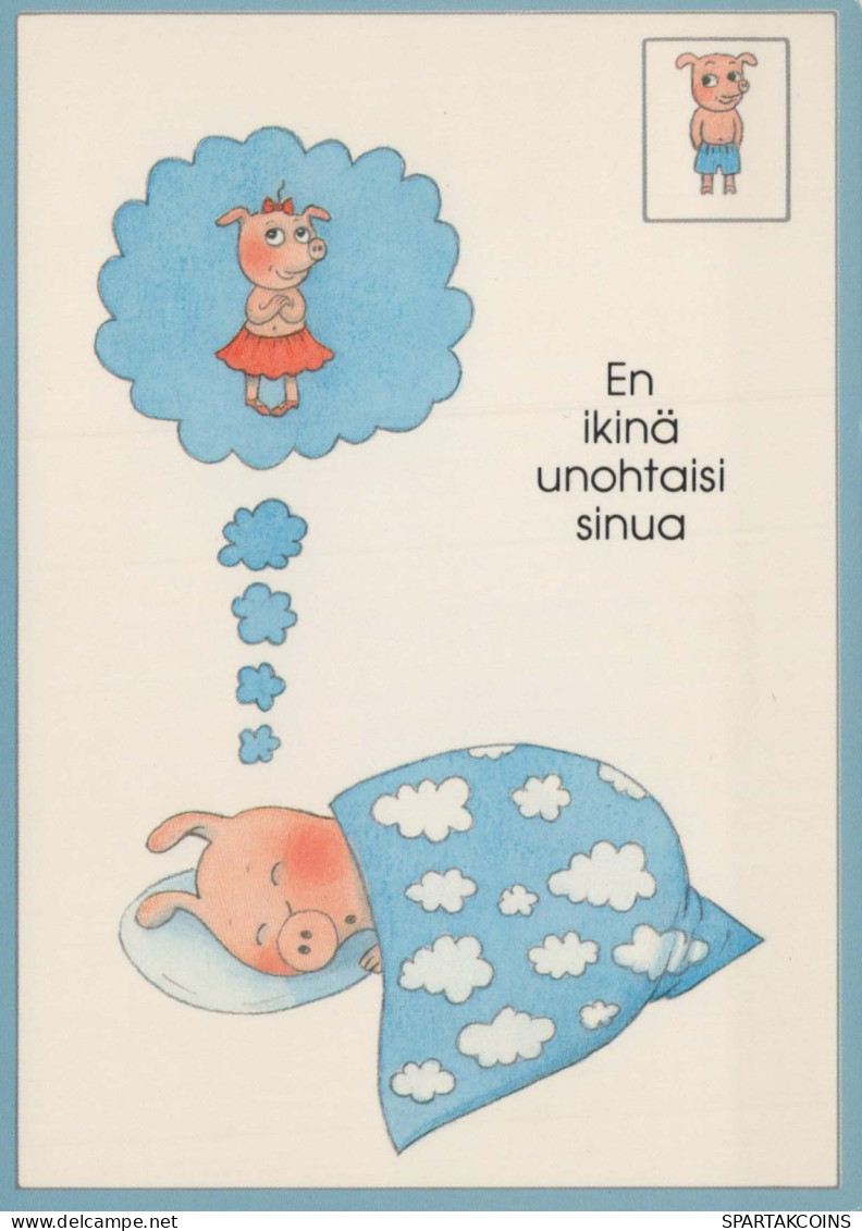 PIGS Tier Vintage Ansichtskarte Postkarte CPSM #PBR751.DE - Maiali