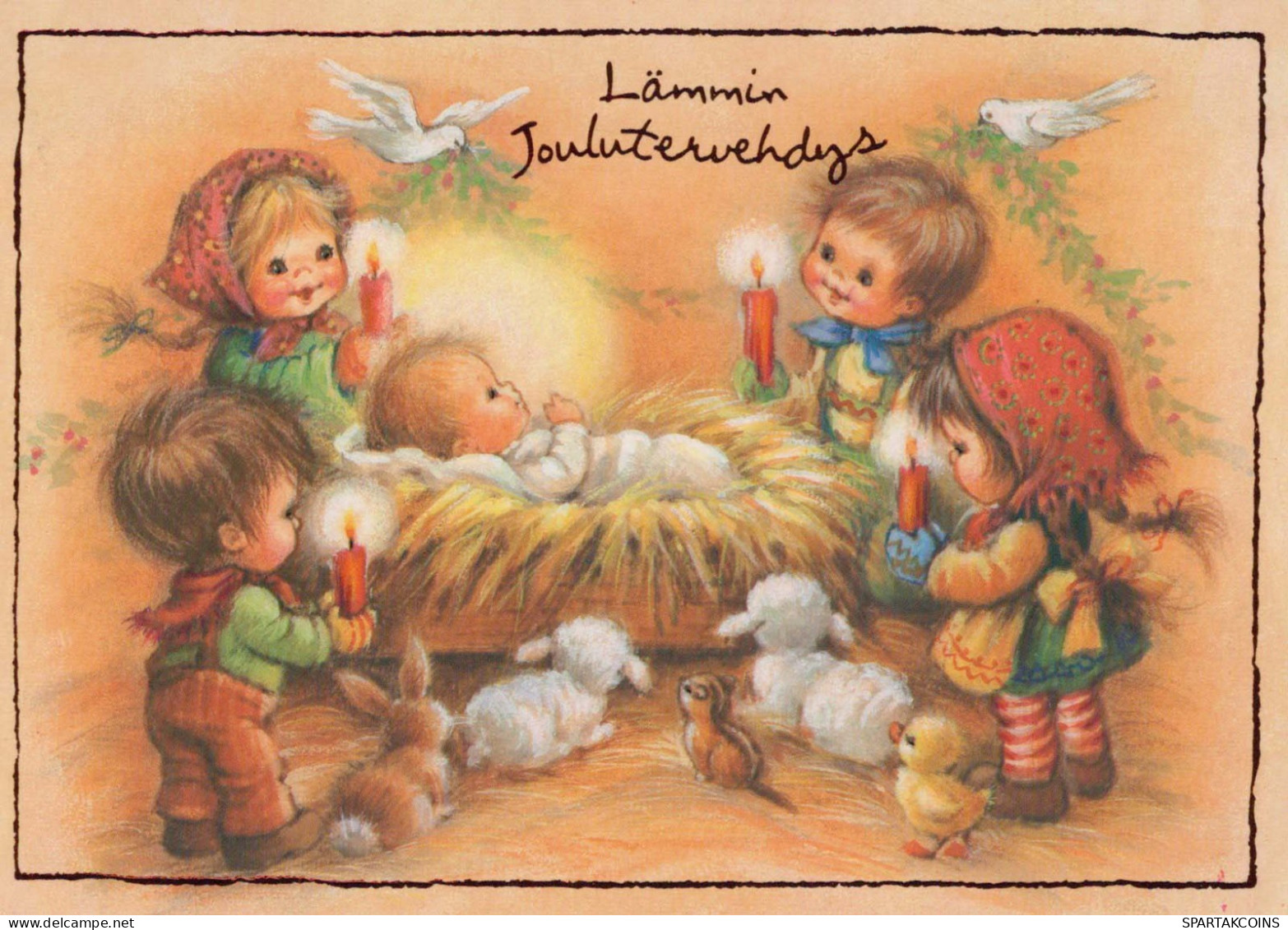 JESUS CHRISTUS Jesuskind Weihnachten Religion Vintage Ansichtskarte Postkarte CPSM #PBP683.DE - Gesù