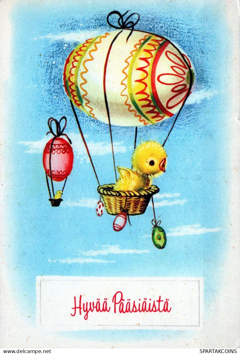 OSTERN HUHN EI Vintage Ansichtskarte Postkarte CPSM #PBP054.DE - Pâques