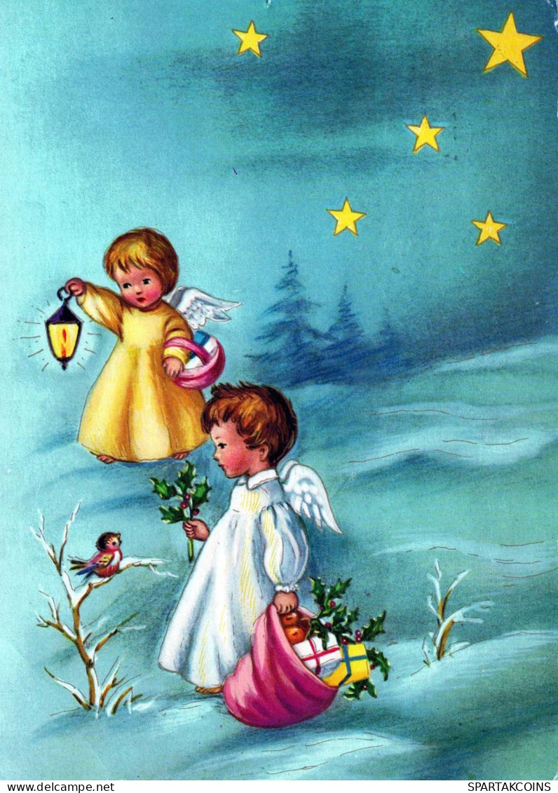 ENGEL Weihnachten Vintage Ansichtskarte Postkarte CPSM #PBP361.DE - Engel