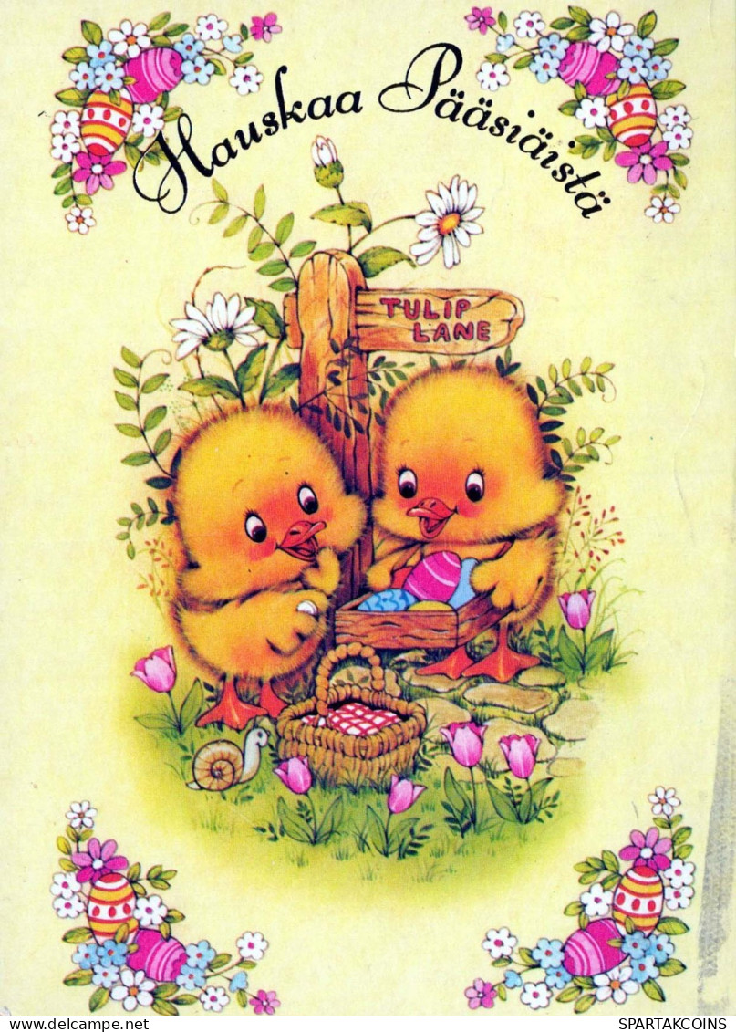 OSTERN HUHN EI Vintage Ansichtskarte Postkarte CPSM #PBP237.DE - Easter