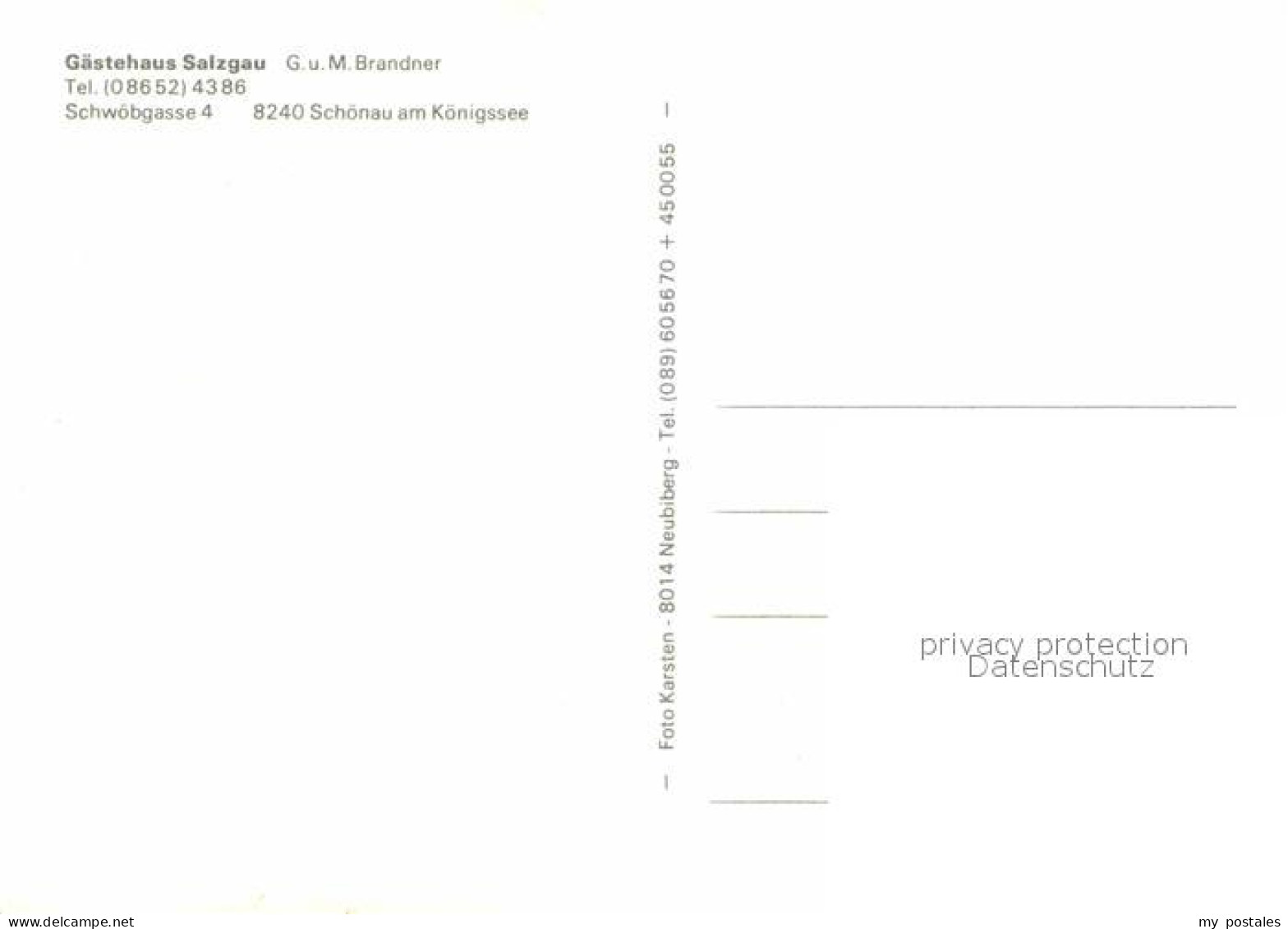 72719360 Schoenau Koenigssee Gaestehaus Salzgau Landschaftspanorama Alpen Schoen - Andere & Zonder Classificatie