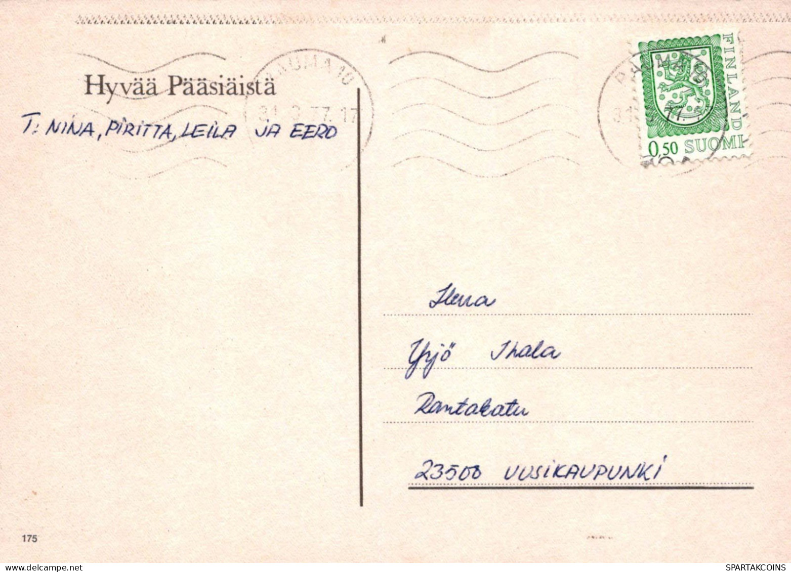 OSTERN HUHN EI Vintage Ansichtskarte Postkarte CPSM #PBO612.DE - Easter