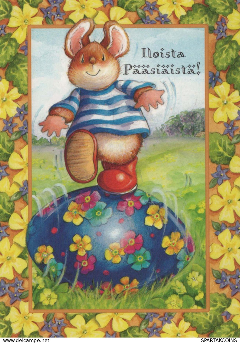 OSTERN KANINCHEN Vintage Ansichtskarte Postkarte CPSM #PBO485.DE - Ostern