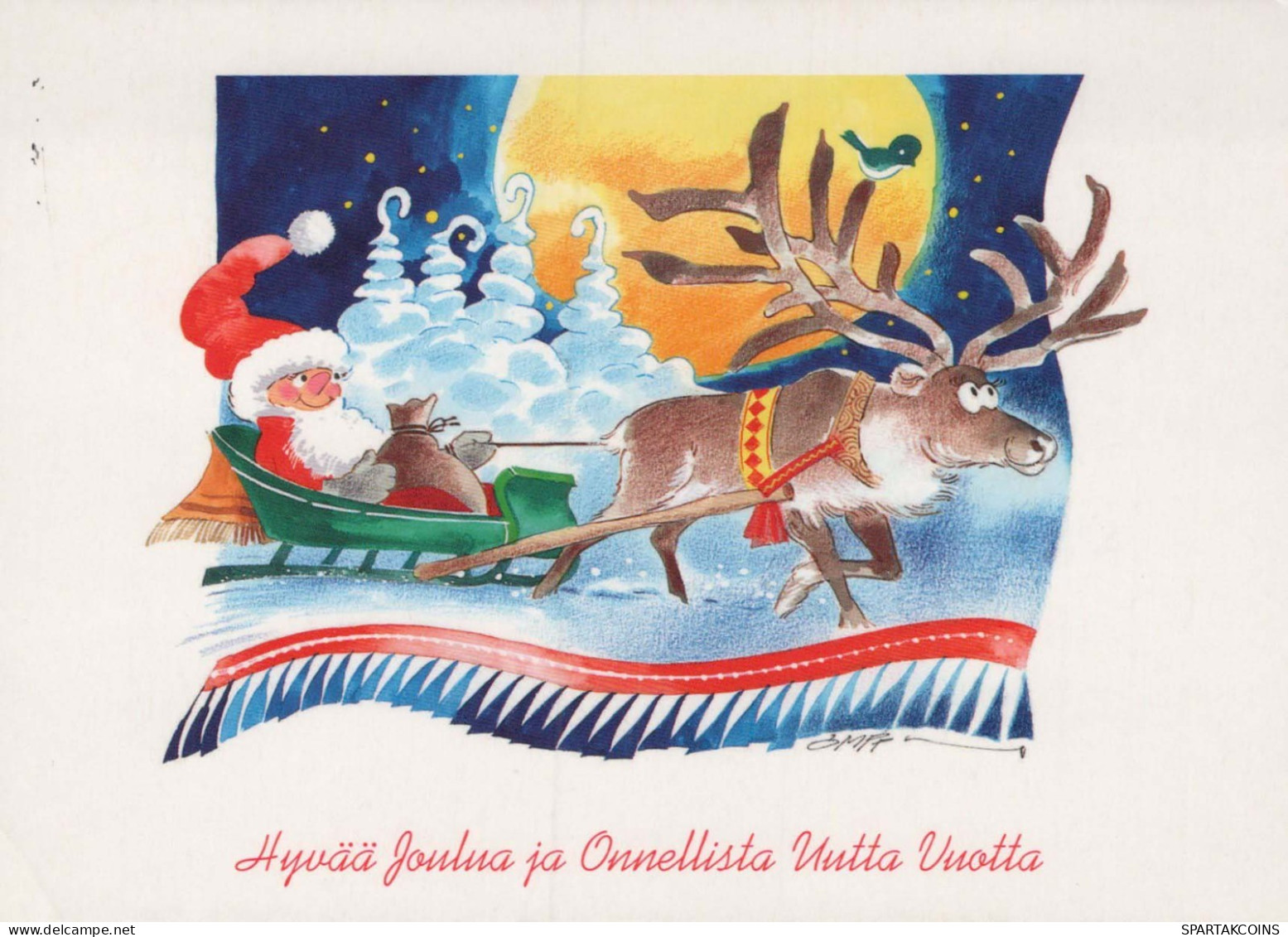 WEIHNACHTSMANN SANTA CLAUS Neujahr Weihnachten Vintage Ansichtskarte Postkarte CPSM #PBL566.DE - Santa Claus