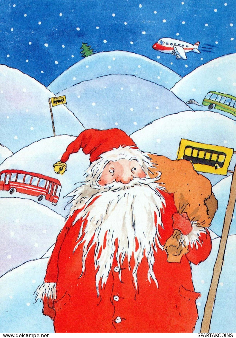 WEIHNACHTSMANN SANTA CLAUS Neujahr Weihnachten Vintage Ansichtskarte Postkarte CPSM #PBL045.DE - Santa Claus