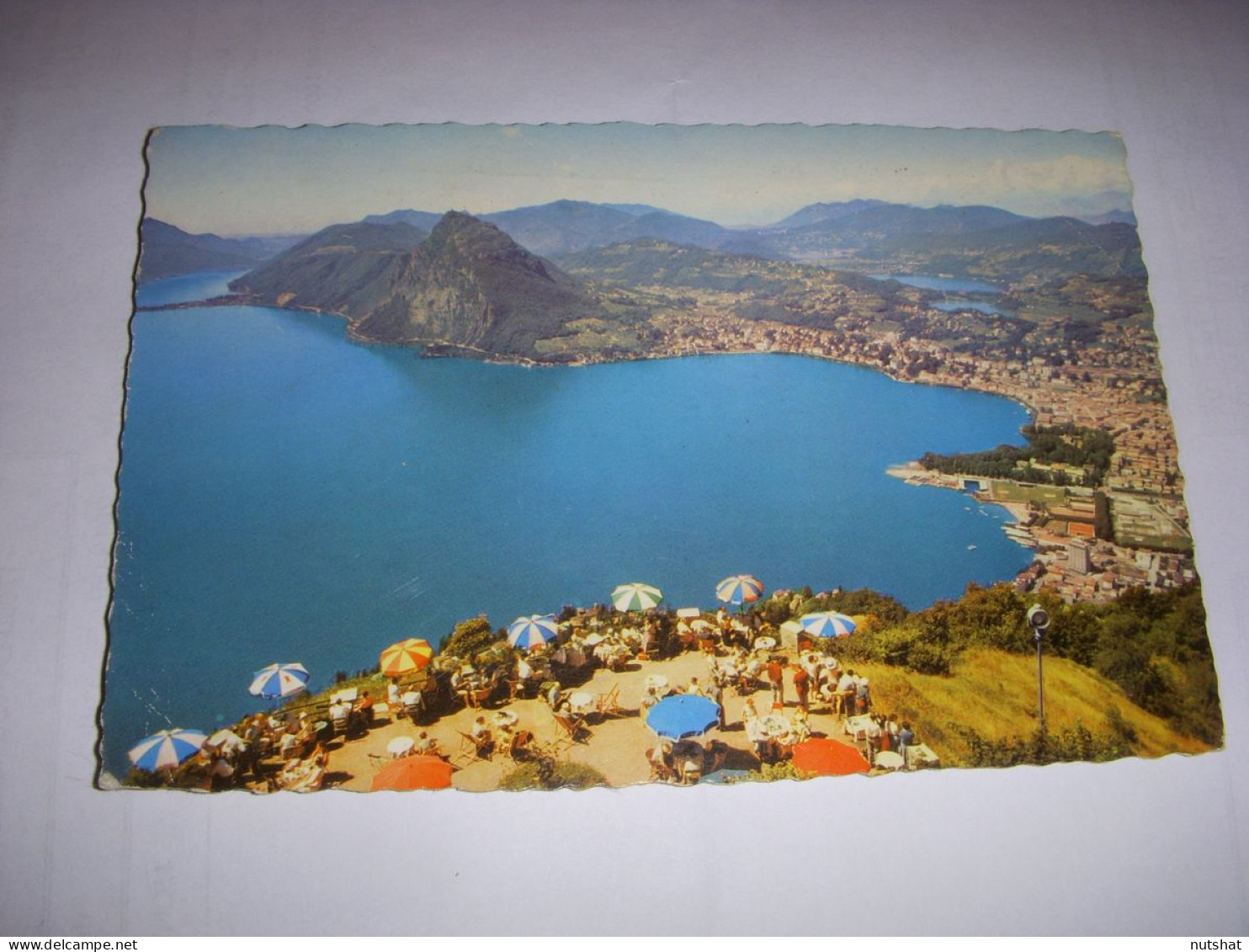 CP CARTE POSTALE SUISSE LAC De LUGANO La PLAGE - ECRITE En 1955 - Sonstige & Ohne Zuordnung