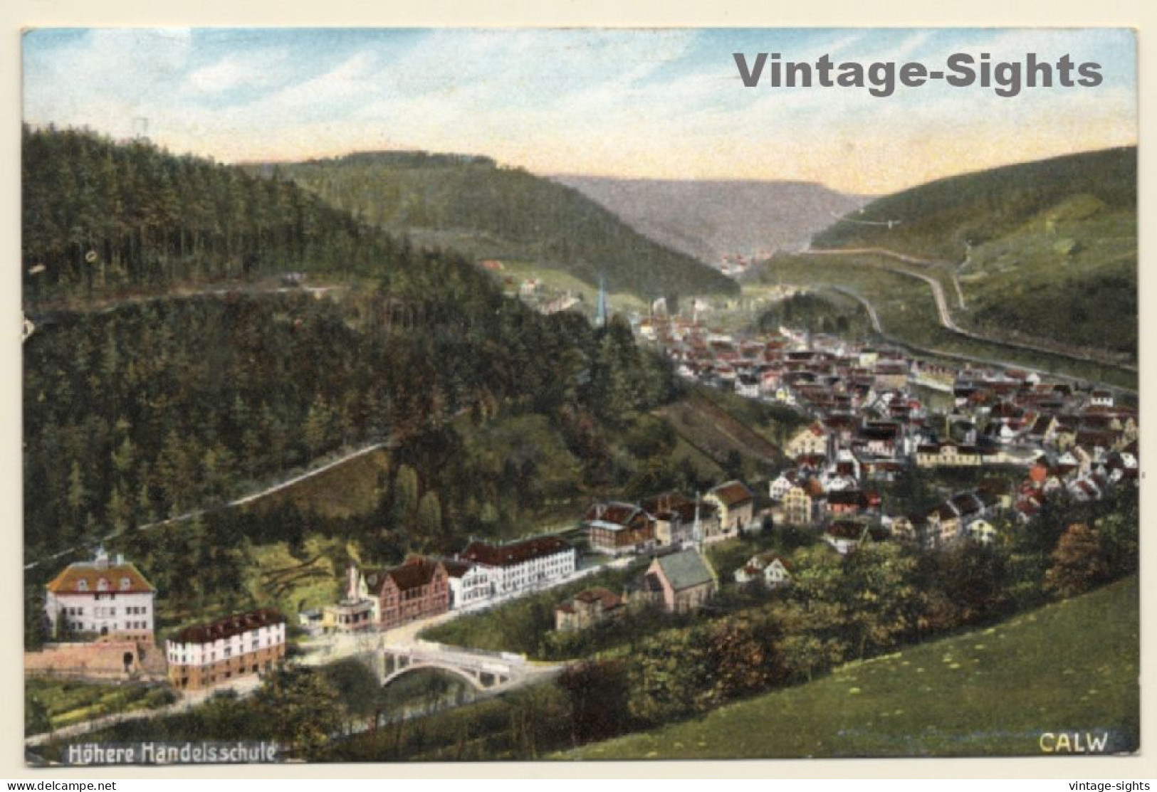 Calw / Schwarzwald: Höhere Handelschule (Vintage PC 1910) - Calw