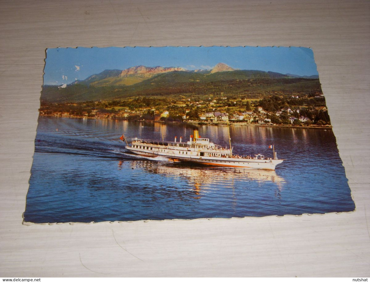 CP CARTE POSTALE SAVOIE Le LAC LEMAN GROS BATEAU La DENT D'OCHE- ECRITE En 1965 - Autres & Non Classés