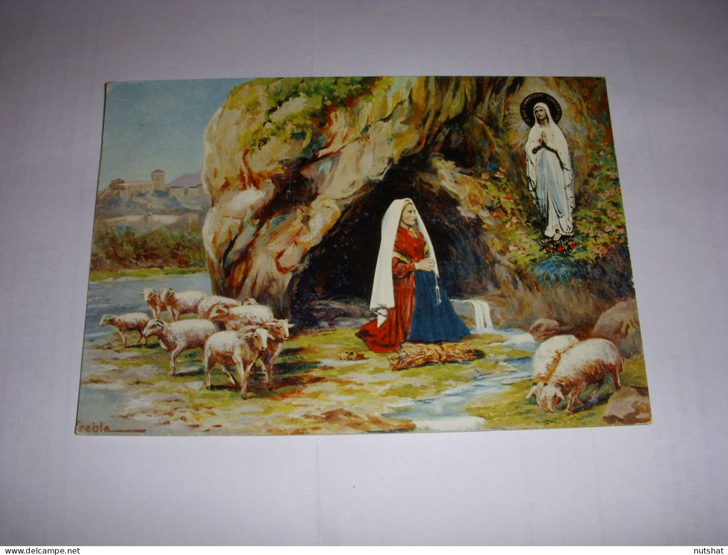 CP CARTE POSTALE RELIGIEUSE LOURDES L'Apparition - ECRITE En 1970 - Other & Unclassified