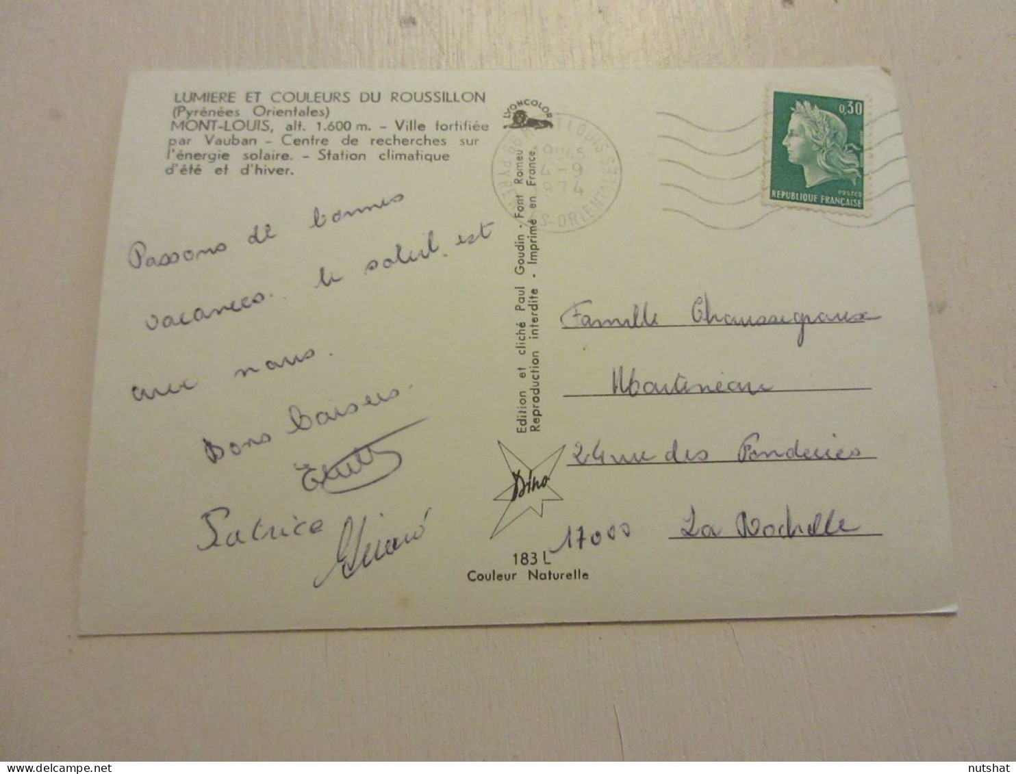 CP CARTE POSTALE PYRENEES ORIENTALES MONT-LOUIS VUES DIVERSES - Ecrite En 1974   - Sonstige & Ohne Zuordnung