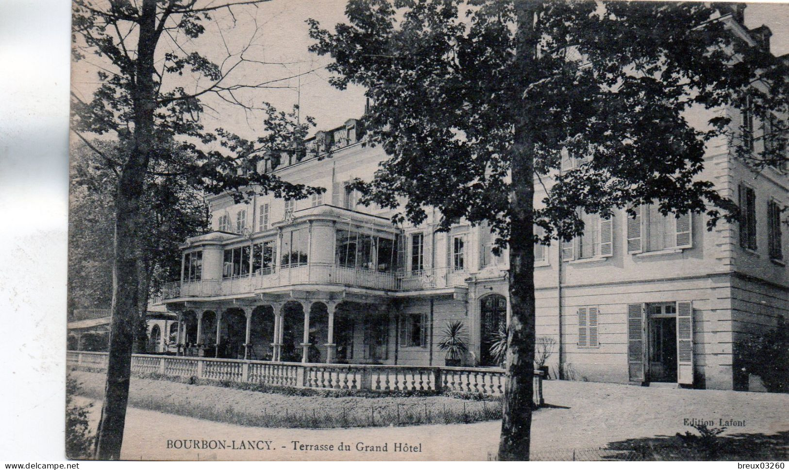 CP - BOURBON LANCY - Terrasse Du Grand Hôtel  - - Autres & Non Classés