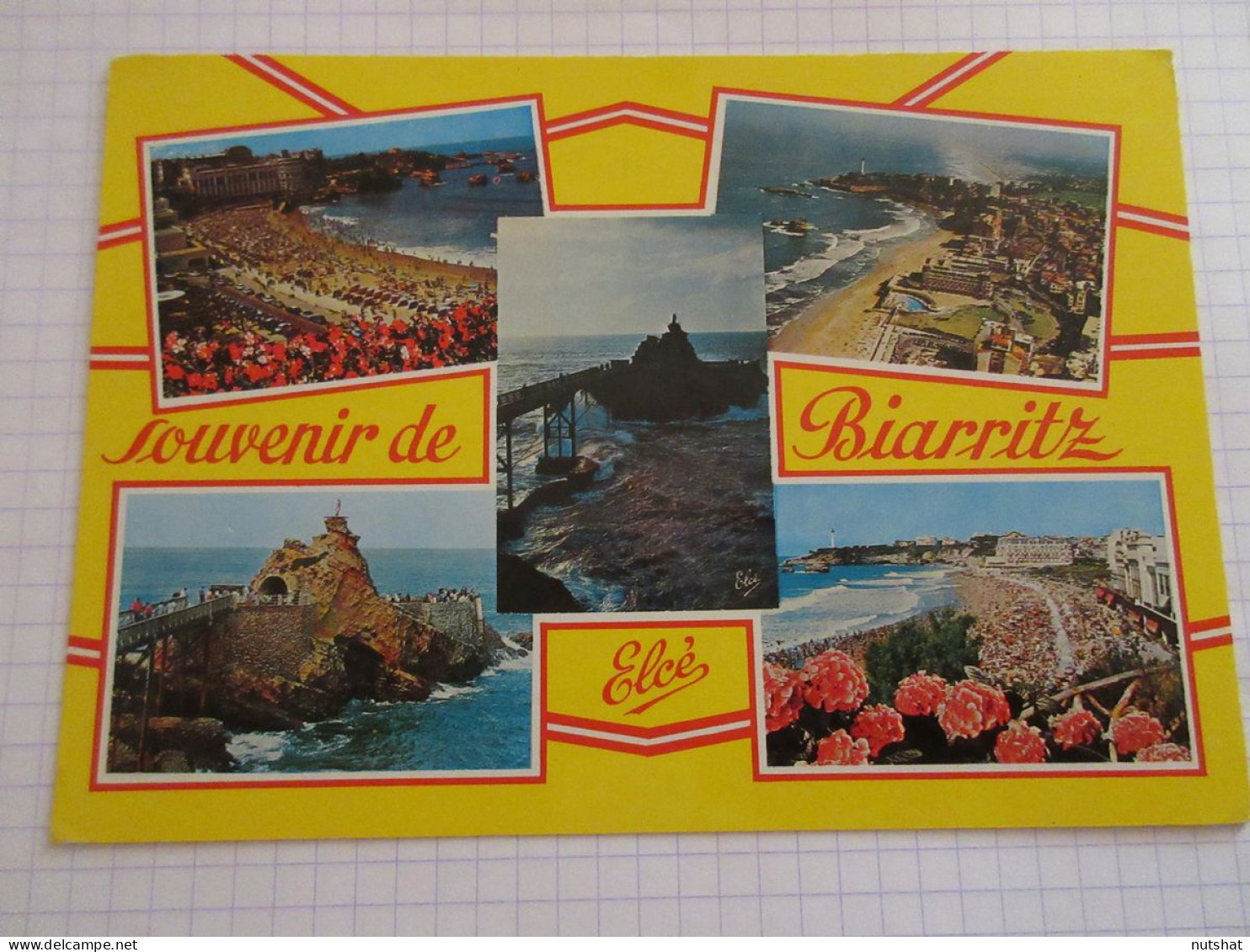 CP CARTE POSTALE PYRENEES ATLANTIQUES BIARRITZ VUES DIVERSES PLAGE Et ROCHER     - Biarritz