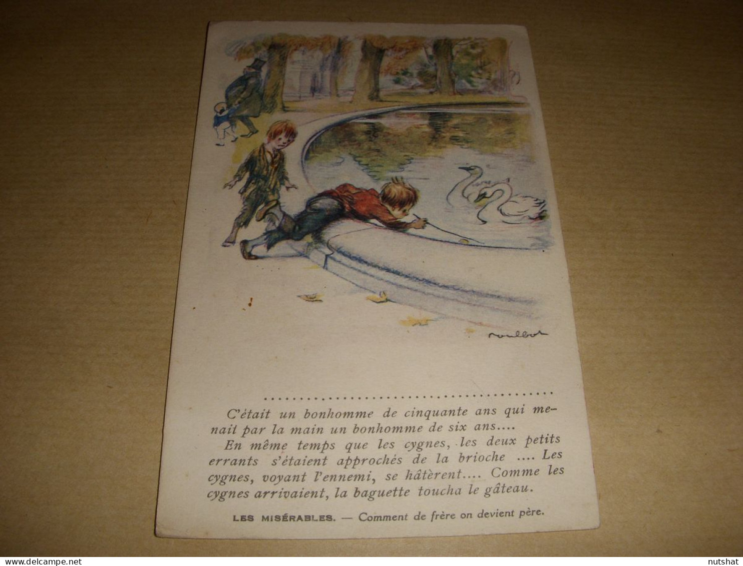 CP CARTE POSTALE POESIE DESSINEE Les MISERABLES Victor HUGO - VIERGE - Märchen, Sagen & Legenden