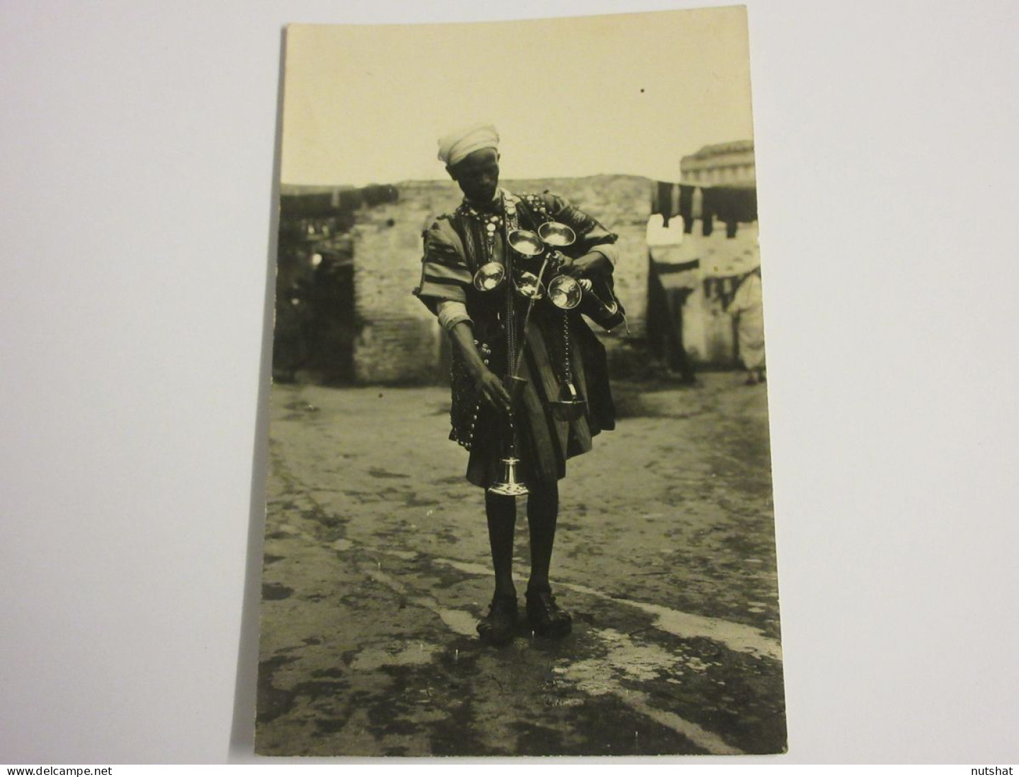 CP CARTE POSTALE PHOTO MUSICIEN AFRICAIN Pas De Signature - Verso Vierge - Photographs