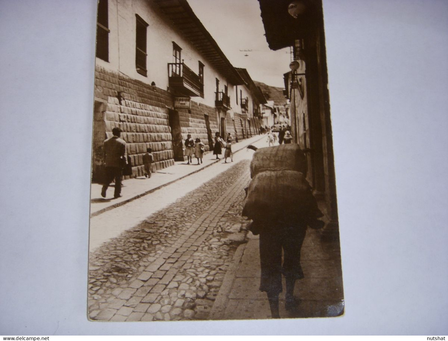 CP CARTE POSTALE PEROU CUZCO RUE SAN AGUSTIN MUR Des INCAS - Vierge - Perú