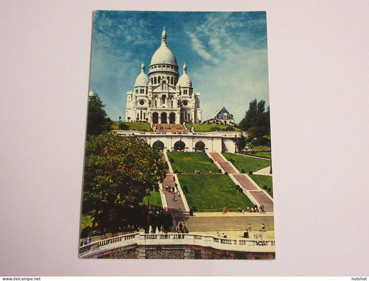 CP CARTE POSTALE PARIS SACRE CŒUR ESCALIER MONUMENTAL TERRASSES Ecrite En 1970 - Sacré Coeur