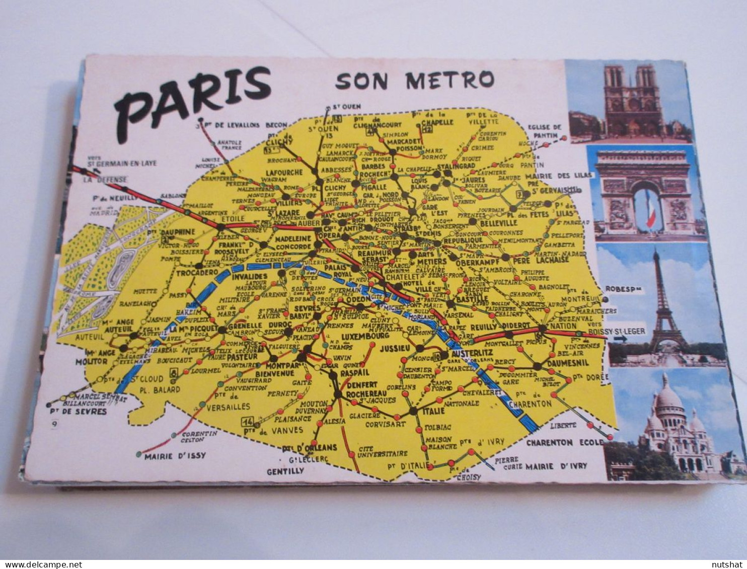 CP CARTE POSTALE PARIS PLAN Du METRO - Vierge                                    - Pariser Métro, Bahnhöfe