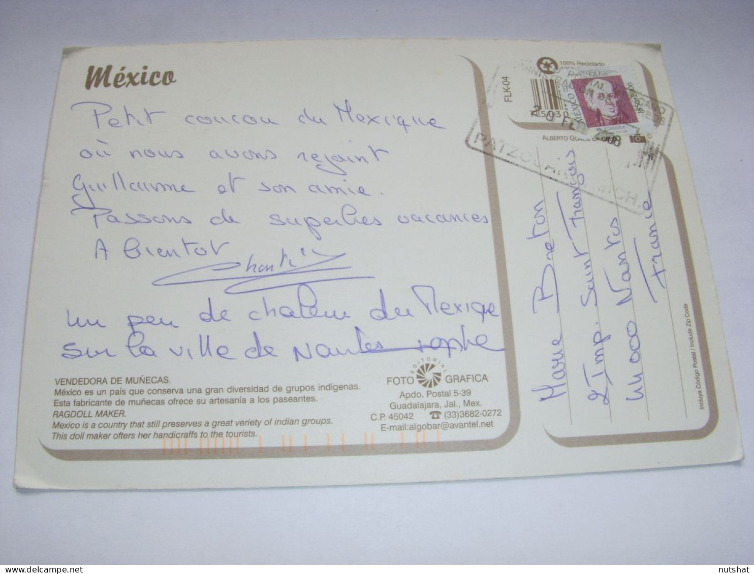 CP CARTE POSTALE MEXIQUE Les POUPEES MEXICAINES - Ecrite En 2008 - Mexiko