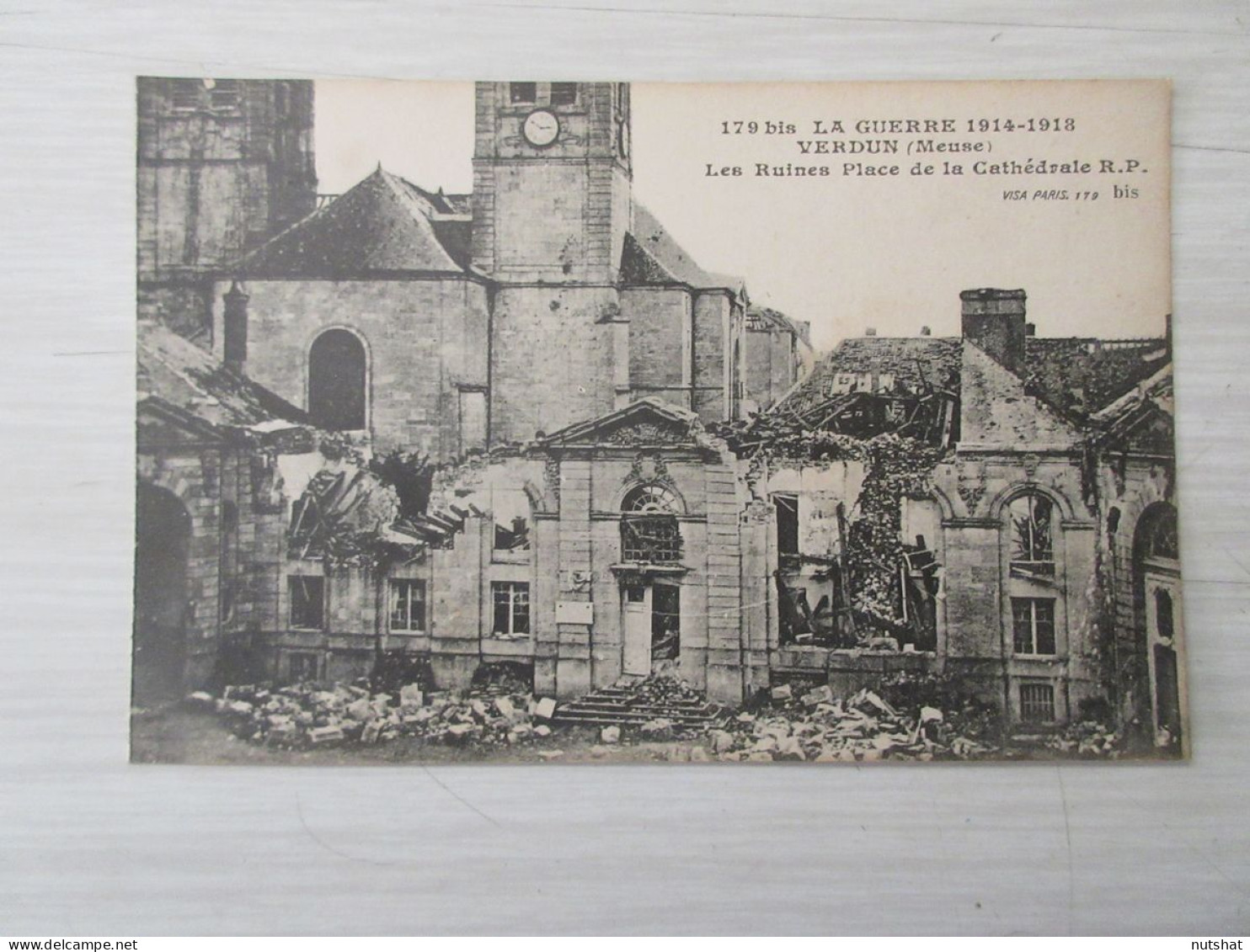 CP CARTE POSTALE MEUSE VERDUN 14-18 Les RUINES PLACE De La CATHEDRALE - Vierge   - Verdun