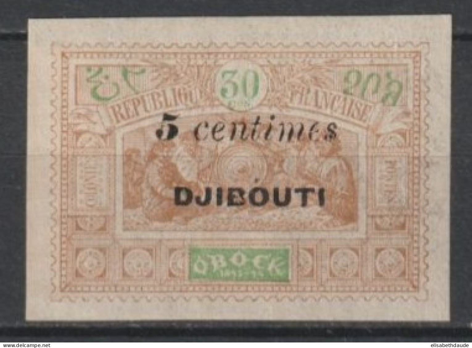 COTE DES SOMALIS - 1902 - YVERT N°30 * MH - COTE = 24 EUR. - Neufs