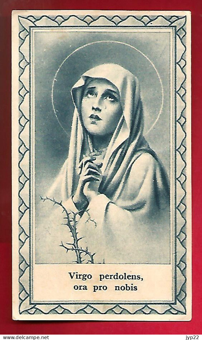 Image Pieuse Virgo Perdolens Ora Pro Nobis - Mes De Les Flors - Espagnol - Est. La Milagrosa Alt DeS. Pere N° 23 - Imágenes Religiosas