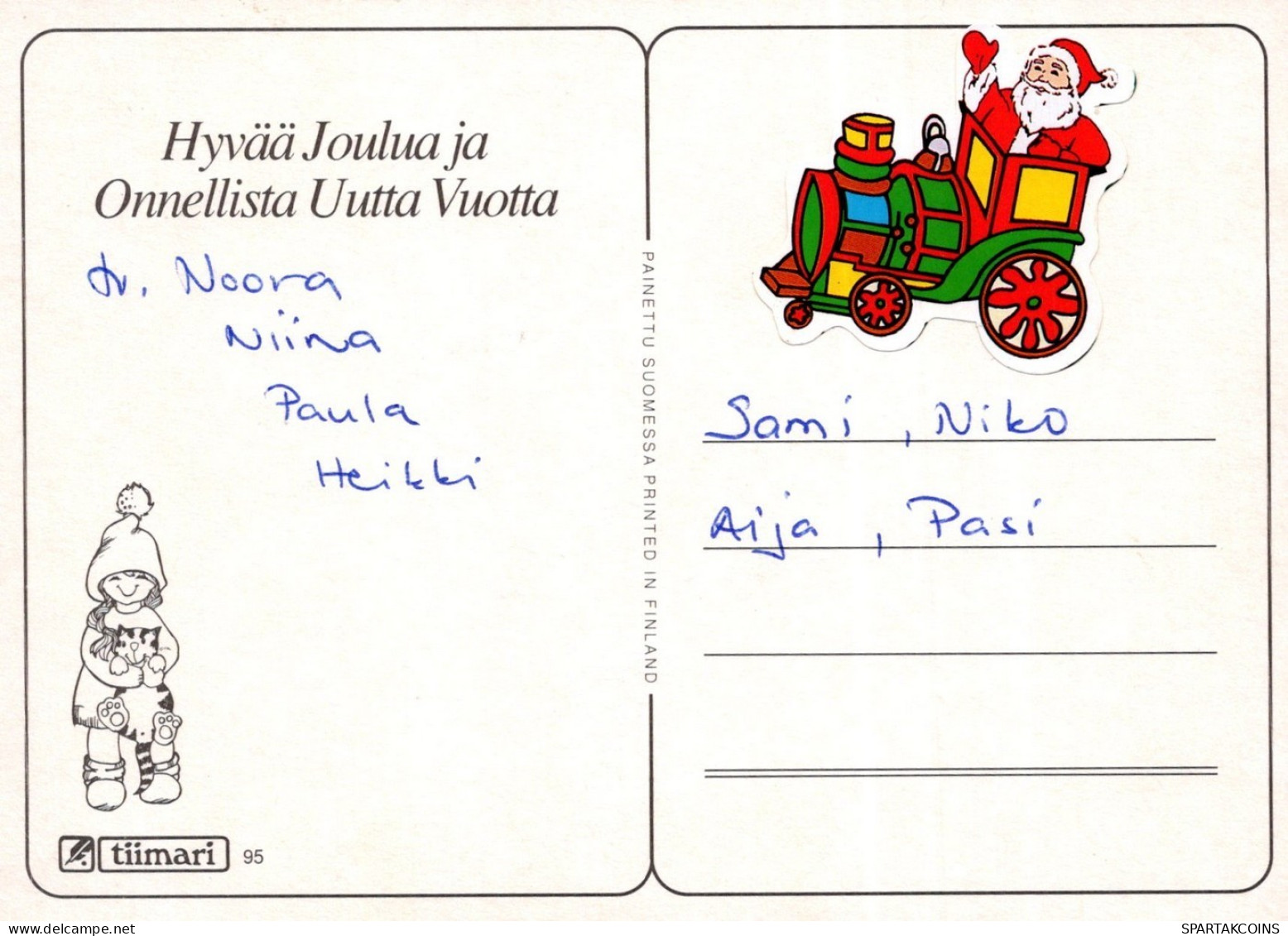 PÈRE NOËL NOËL Fêtes Voeux Vintage Carte Postale CPSM #PAJ808.FR - Santa Claus
