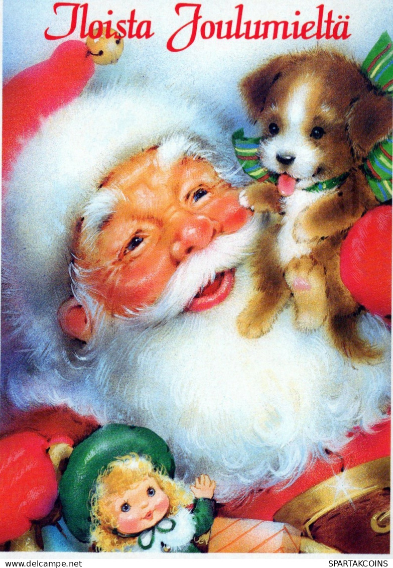 PÈRE NOËL NOËL Fêtes Voeux Vintage Carte Postale CPSM #PAJ808.FR - Santa Claus