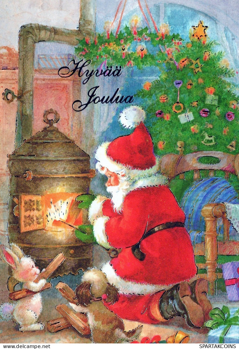 PÈRE NOËL NOËL Fêtes Voeux Vintage Carte Postale CPSM #PAK161.FR - Santa Claus