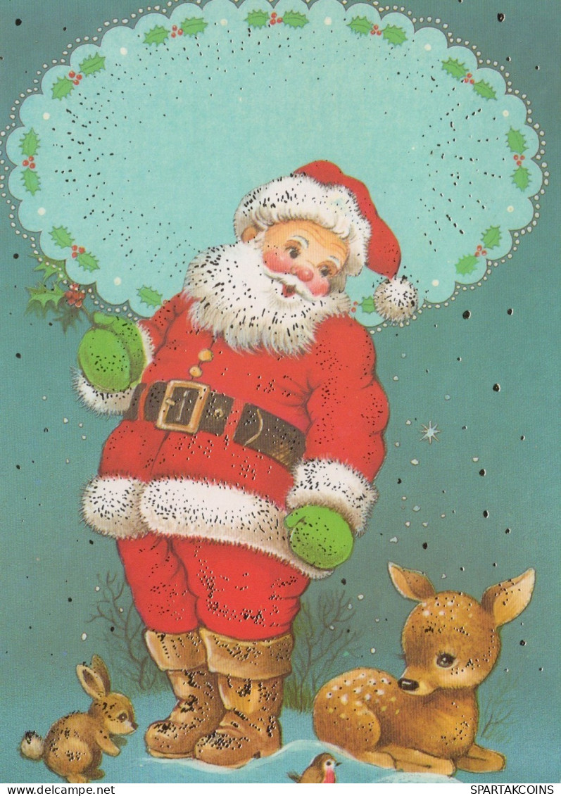 PÈRE NOËL NOËL Fêtes Voeux Vintage Carte Postale CPSM #PAJ669.FR - Santa Claus