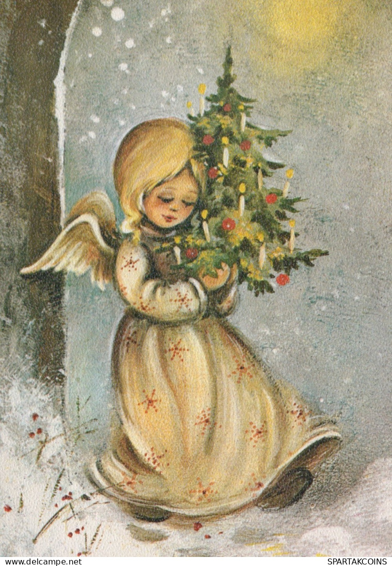 ANGE NOËL Vintage Carte Postale CPSM #PAJ016.FR - Angels