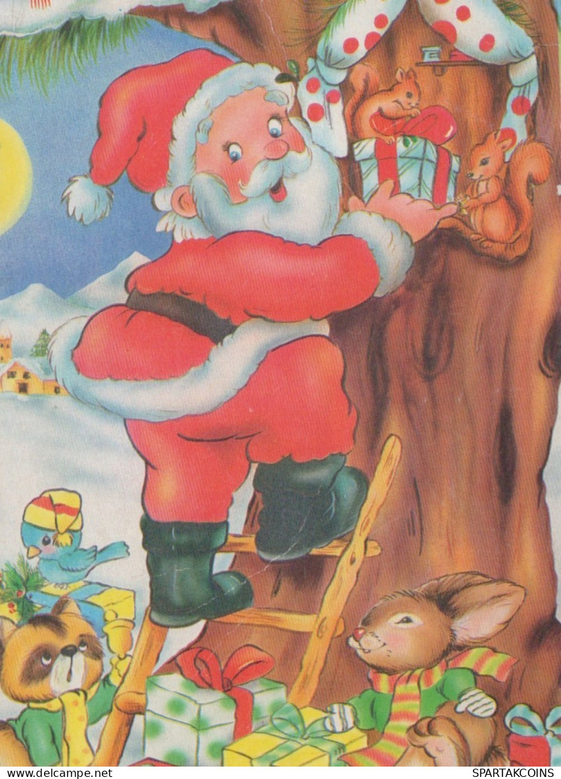 PÈRE NOËL NOËL Fêtes Voeux Vintage Carte Postale CPSMPF #PAJ399.FR - Santa Claus