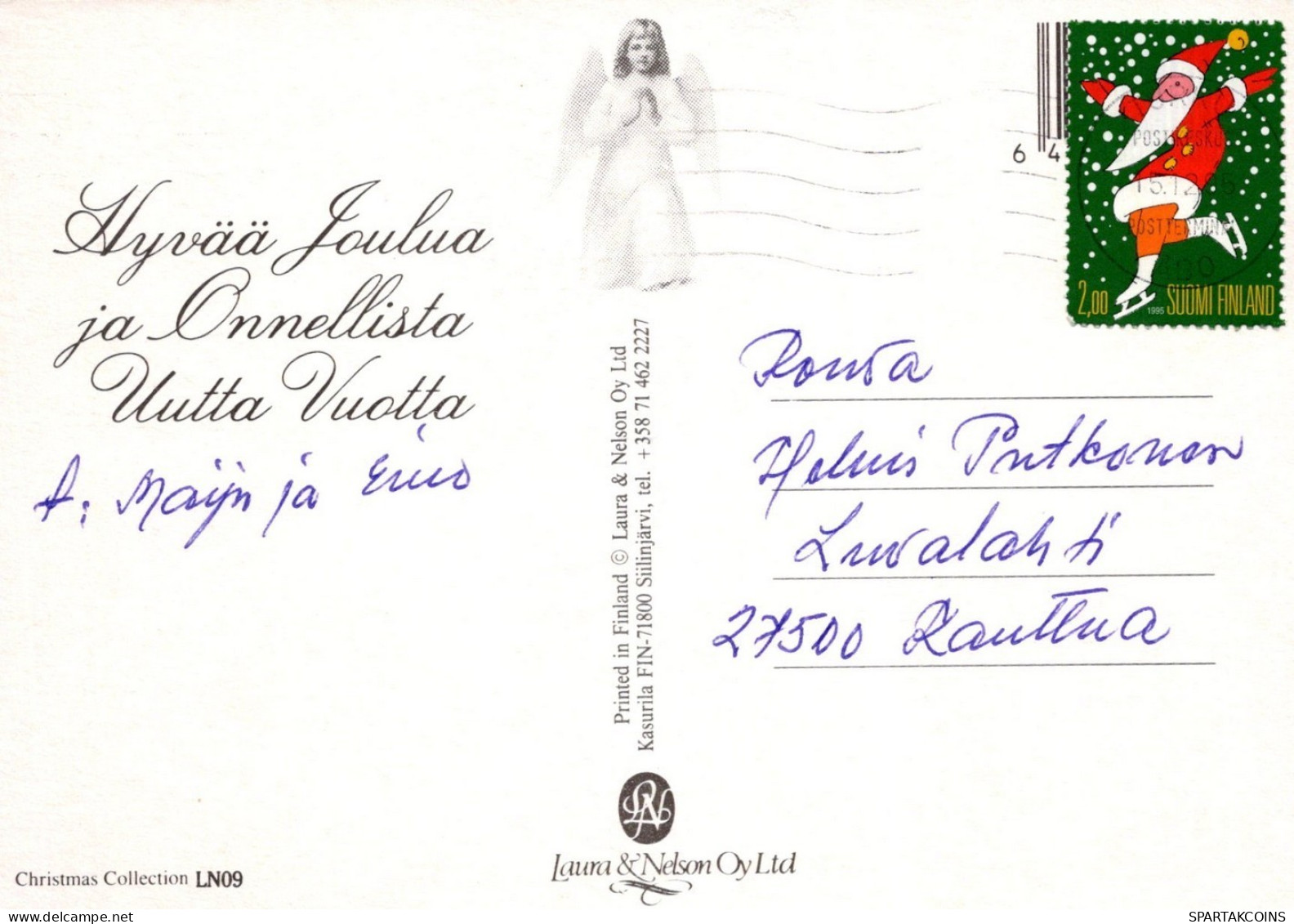 ANGE NOËL Vintage Carte Postale CPSM #PAH580.FR - Engel