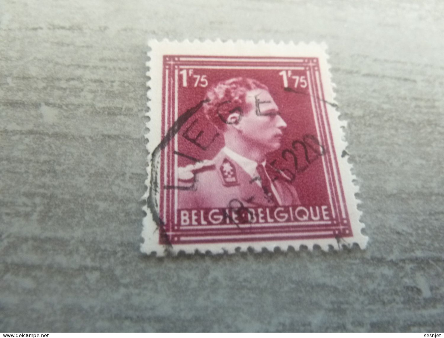 Belgique - Albert 1 - Val  1f.75 - Rose-Lilas - Oblitéré - Année 1945 - - Used Stamps