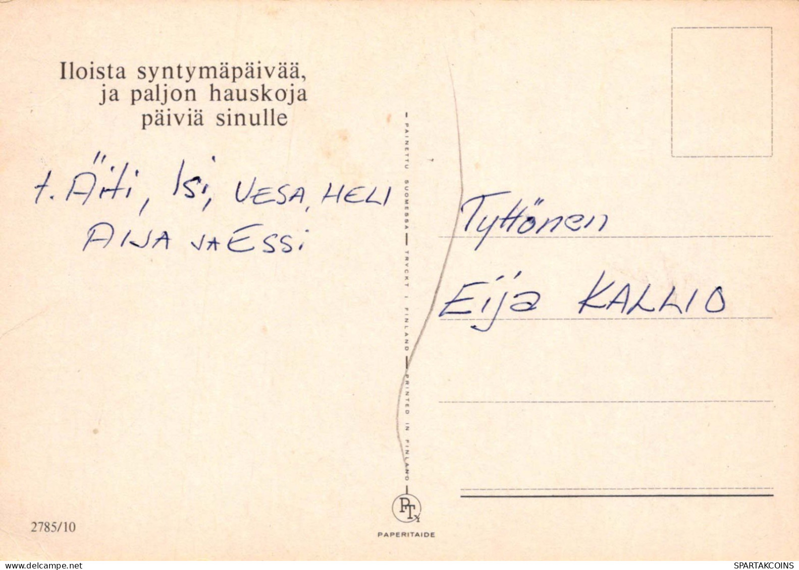 FELIZ CUMPLEAÑOS 5 Año De Edad CHICA NIÑOS Vintage Tarjeta Postal CPSM #PBT929.ES - Anniversaire