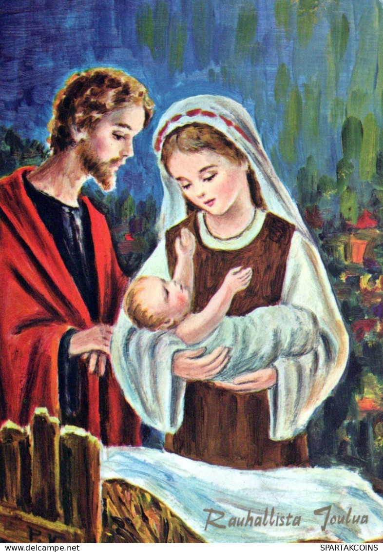 Virgen María Virgen Niño JESÚS Navidad Religión Vintage Tarjeta Postal CPSM #PBP742.ES - Virgen Mary & Madonnas