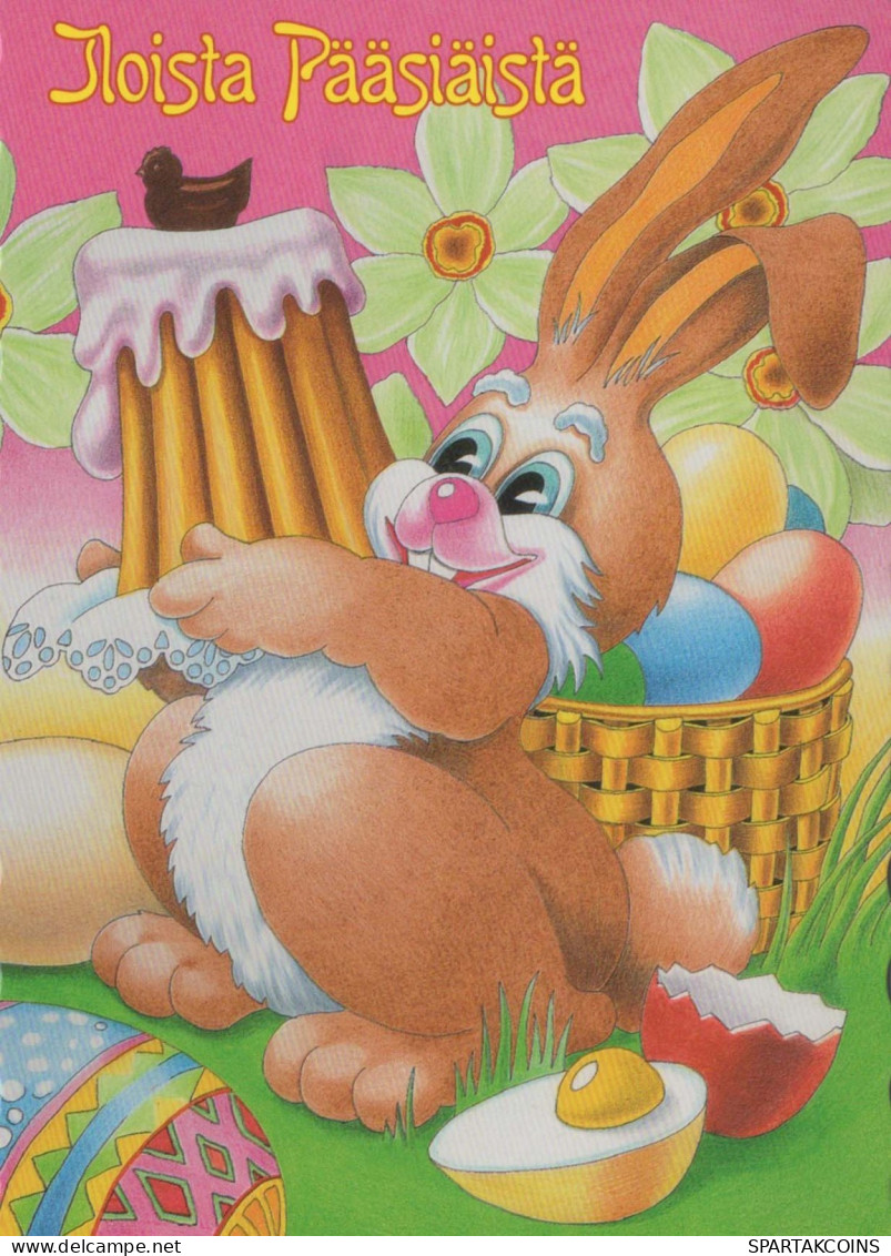 PASCUA CONEJO Vintage Tarjeta Postal CPSM #PBO483.ES - Easter